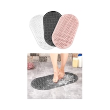 Masajlı Vantuzlu Banyo & Duş Kaydırmazı Paspası Gri 69 x 37 CM Gri