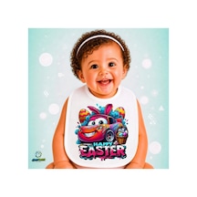 Cars Mcqueen Keten Bebek Mama Önlüğü Yumuşak - Emici - Yıkanabilir - Özel Tasarım P035 Çok Renkli
