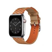 Apple Watch Uyumlu 42mm Krd-51 Hasır Kordon - Turuncu