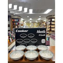 Cooker Porselen 12.5cm Atlantik Çerezlik Kase 6'lı Çok Renkli