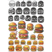 Hamburger Sticker Set