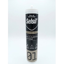Selsil Genel Amaçlı Gri Silikon Multi Purpose Su Geçirmez Mastik 310 Ml