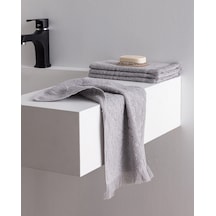 Madame Coco Pavot 4'lü %100 Pamuk El Havlusu - Gri - 30x45 Cm 8684427297070