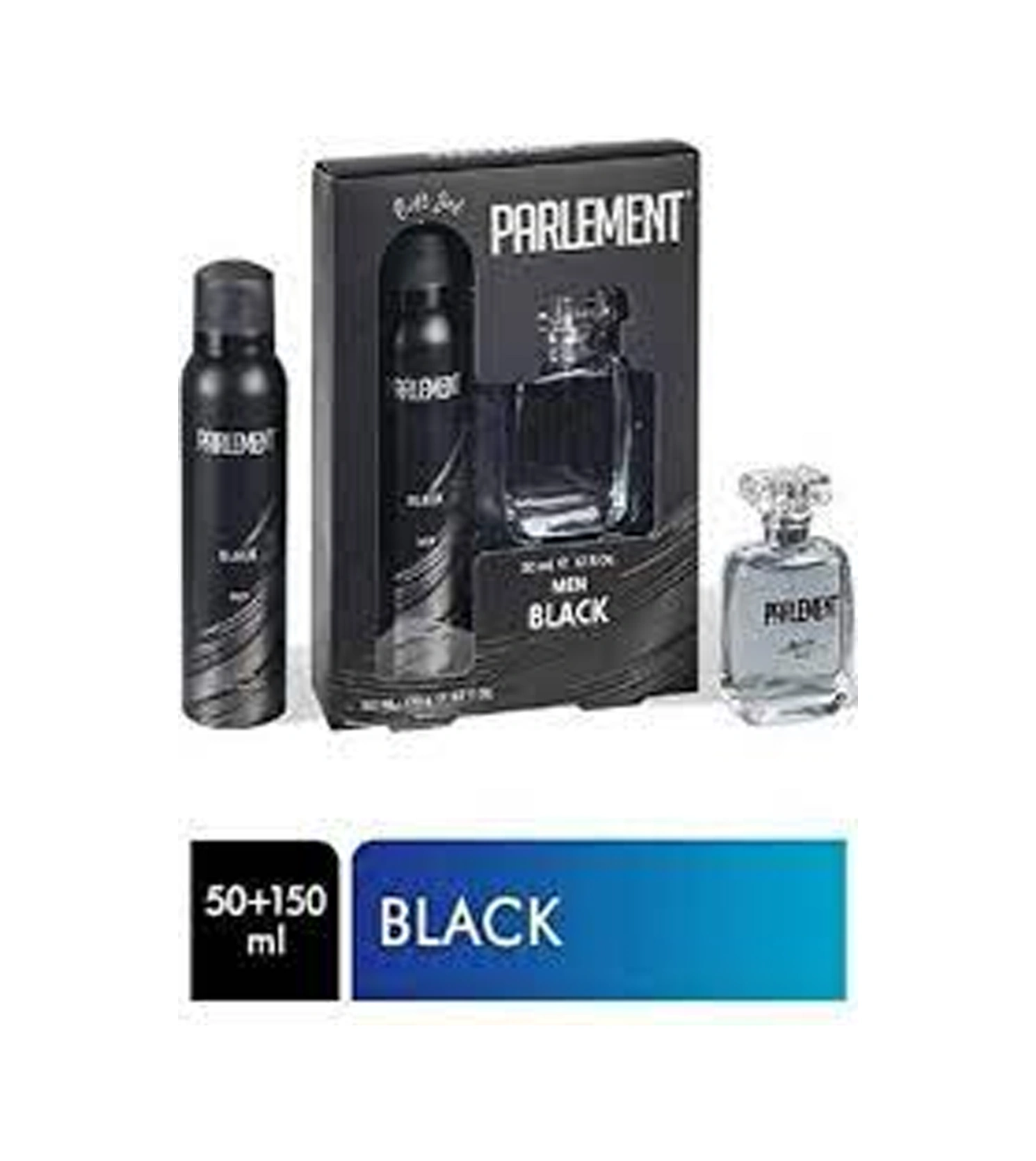 Parlement 50 Ml Black Erkek Parfüm + 150 Ml Deodorant Seti Deri