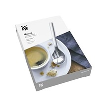 Nuova Çelik 6'lı Gümüş Espresso Kaşığı Açık Ahşap