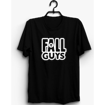 Fall Guys Oyun Baskılı Tshirt SIYAH