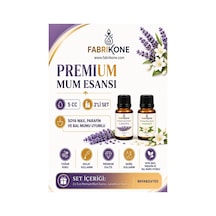Premium Mum Esansı 5 Cc 2'li Set - Lavanta, Yasemin - Soya Wax, Parafin, Jel Wax Ve Bal Mumu Uyumlu Bkfab2lvys5 Karışık
