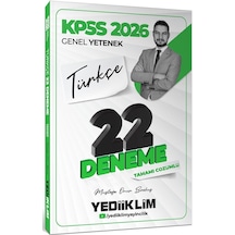 Yediiklim Yayınları 2026 Kpss Genel Yetenek Türkçe Tamamı Çözümlü 22 Deneme Sınavı