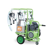 Bartech Çift Güğümlü Model Yağlı Tip İnek Sağım Makinesi - Paslanmaz Güğüm - Yağlı Pompa