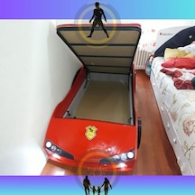 Bazalı Woody Arabalı Karyola Kırmızı Diğer