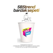 Firmaya Fuar Kişiye Özel Logo Baskı Tasarım Tek Kullanımlık 7 Oz 1000 Adet Karton Bardak 1