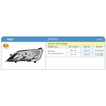 Fıat Ducato Peugeot Boxer Cıtroen Jumper 2014/ Led Far Sol Krom Çerçevelı Ballast Harıc