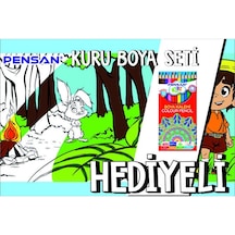 30x120 Boyama Rulosu Yaman Orman Macerası + Pensan 12'li Kuru Boy