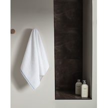 Madame Coco Angelise %100 Pamuk Yüz Havlusu - Beyaz/mavi - 50x70 Cm 8684427221655 Beyaz