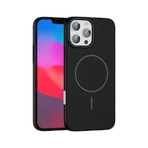 Joko - 996 - iPhone Uyumlu 16 Pro Max Broş Magsafe Kapak - Glblseme - - Siyah Sıyah