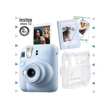 Fujifilm Instax Mini 12 Fotoğraf Makinesi + 10'lu Film + Mini Albüm + Şeffaf Kılıf Seti Mavi