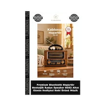 Premium Bluetooth Hoparlör Nostaljik Radyo Speaker Ns02 Altın Günün Hediyesi Hobi Ürünü Müzik