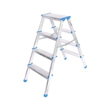 4+4 Çift Basamaklı Alüminyum Metal Merdiven Yükseklik 92cm Baş Genişlik 8cm 5580 1 Adet