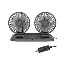 Powermaster Fan10 12 Volt Dc Çakmaklıklı Mini 2li Plastik Araç Fanı