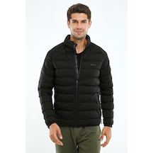 Maraton Sportswear Regular Erkek Dik Yaka Uzun Kol Basic Siyah Mont 20112-siyah Siyah