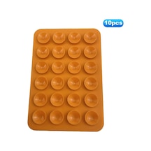 Cbtx Telefonlar İçin 10 Adet Silikon Vantuz Yapışkanlı Montaj Kaymaz Vantuz Pedleri Ayna Duş Telefon Tutucu - Turuncu