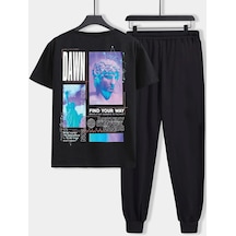 Uyguntarz Unisex Dawn 2'li Eşofman Takımı Siyah