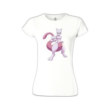 Pokemon Go - Mewtwo Beyaz Kadın Tshirt 001