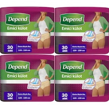 Depend Emici Külot Kadın Hasta Bezi Extra Büyük Boy XL 4 x 30'Lu