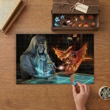 Fantastik - Ejderha Temalı Tasarımı 240 Parça Ahşap Puzzle Ahşap Kutuda Mpy10035