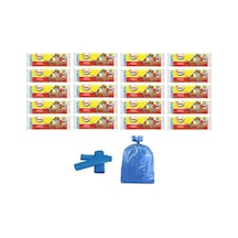 Ögem Büyük Boy Çöp Torbası Mavi 65X80 Cm 10 Lu 20 Rulo