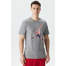 Nike Jordan Brand Jumpman Watercolor Graphic Tshirt Gray Jordan Grafik Baskılı Tişört Gri Siyah