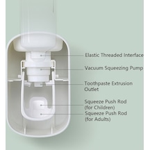 Maoyaya Ecoco Duvara Monte Otomatik Diş Macunu Dispenseri Siyah Metal Diğer