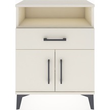 Arges Komodin 2 Raflı Tek Çekmeceli 2 Kapaklı 60x30x80 Aytaşı... Aytaşı