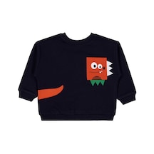 Civil Boys Cebi Surat Nakışlı 2-5 Yaş Sweatshirt - Lacivert