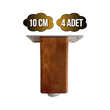 Kale Ayarlı Ahşap Ayak Mobilya Masa Ve Dolap Ayağı Ceviz Kayın/gürgen Ağacı 10cm 4 Adet Ceviz