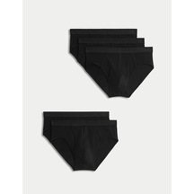 Marks & Spencer 5'li Cool & Fresh Brief Külot Seti T14006766s Siyah