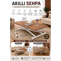 Juppo Üst Tabla Mdf Ceviz Oval Köşe Alt Beyaz Dışa Kıvrım