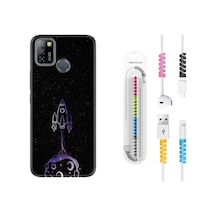 Infinix Smart 5 Kılıf Kablo Koruyuculu Master Space 1630 Siyah