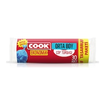 Cook Ekonomik Orta Çöp Torbası 30'lu 5 Adet