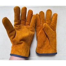 "çift Kat Sığır Derisi Kaynak Eldiveni - Yüksek Isıya Dayanıklı Ve Sağlam Koruma"