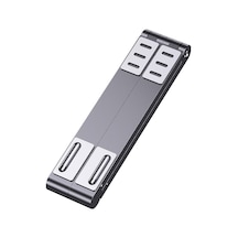 Oatsbasf 03040 Metal Mini Notebook Standı Alüminyum Alaşımlı Bilgisayar Soğutma Katlanır Braketi Grey