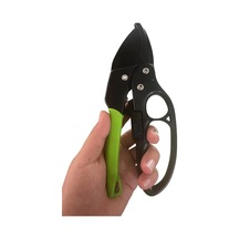 Meridiangoods Yeşil Saplı Ratchet Bahçe Makası, Bypass Budama Makası, Segmanlı Dal Kesme Makası