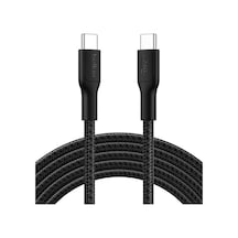 Eco Örgülü Usb-c - Usb-c Kablosu, 3 M, 240 W, Yumuşak, Esnek Hızlı Şarj Kablosu, İphone 16, Galaxy S25, Pixel 9, Macbook, İpad Pro Ve Daha Fazlası İçin Tip-c Şarj Kablosu - Siyah Usb 2.0