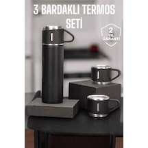 500 Ml Kapasiteli Taşınabilir Basınçlı Termos Seti Günlük Kullanım İçin İdeal Koyu Mavi