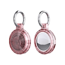 Zore Airtag 04 Uyumlu Silikon Anahtarlık-kırmızı