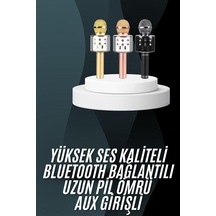 Karaoke Mikrofon Bluetooth Bağlantılı Aux Girişli Uzun Pil Ömrü Yüksek Ses Kaliteli Mh-hs2324-4300