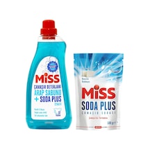 Miss Sıvı Çamaşır Deterjanı Arap Sabunu + Soda Etkili 1.5 Lt Ve Soda Plus Beyaz Sabun 500 Gr 2 Li Set