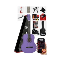 Midex Cg-270prp Mor Renk Klasik Gitar 4/4 Yetişkin Boy Sap Ayarlı Full Set 1 Adet