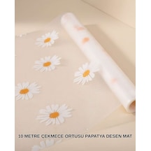 10 Metre Papatya Desenli Kolay Temizlenebilir Çekmece Matı Belirtilmemiş