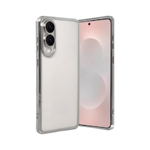 Samsung Galaxy S25 Uyumlu Edge Lensli Silikon - Gümüş